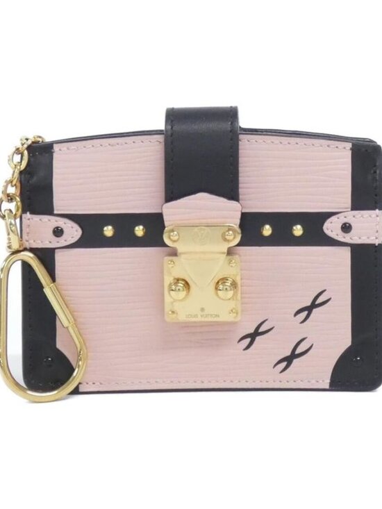 LOUIS VUITTON Trunk Epi Leather Crossbody Bag Red Louis Vuitton Epi Trunk Multi Cult Card & Passcase